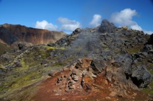 Zona ricca di fumarole sul Laugavegur